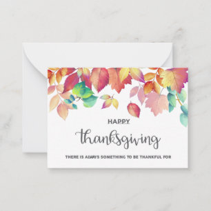 Carte De Correspondance Beau Feuille coloré automne Thanksgiving