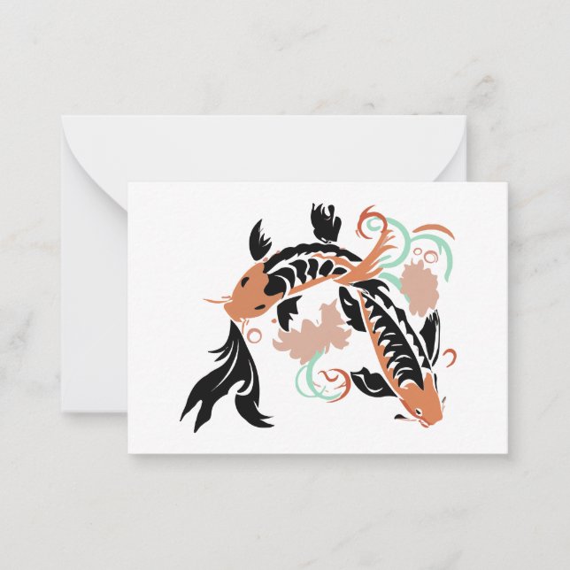 Carte De Correspondance Belle conception de koi (Devant)