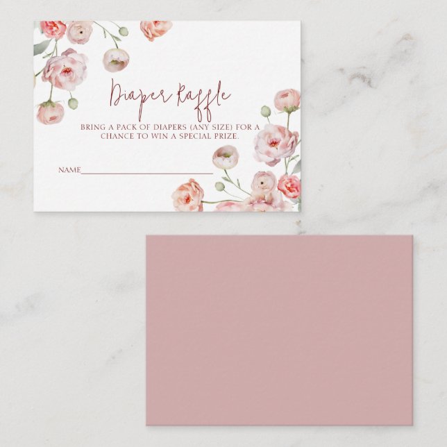 Carte De Correspondance Belle raffle Pastel Diaper pour bébé (Devant / Derrière)