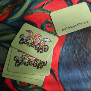 Carte De Correspondance "Béni Soit" Triple Lune Fleur