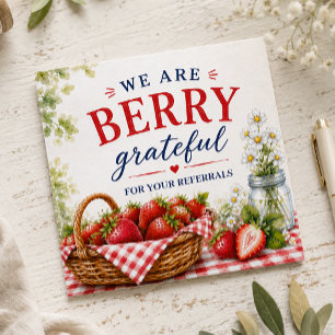 Carte De Correspondance Berry Grateful Strawberry Referral Pop By
