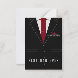 Carte De Correspondance Best DAD Ever Card - Your Name / texte