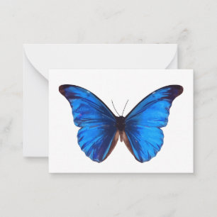 Carte De Correspondance Beurre animal Insect Nature Morpho Bleu Post-it