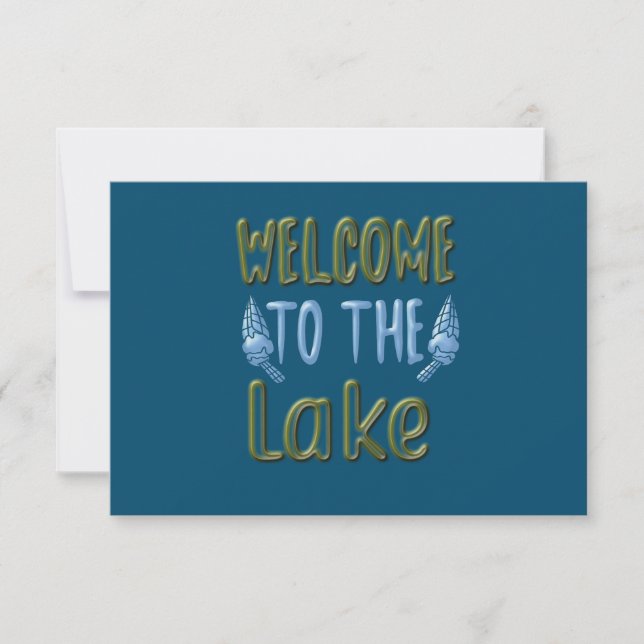 Carte De Correspondance Bienvenue au lac (Devant)