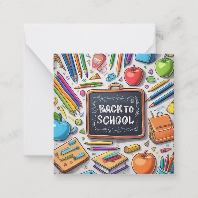 Carte De Correspondance  Bienvenue de retour à l'école ! (Devant)