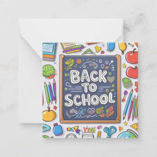 Carte De Correspondance  Bienvenue de retour à l'école ! (Devant)