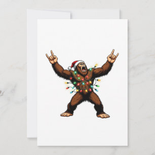 Carte De Correspondance Bigfoot Sasquatch Cornes de Diable Noël 2026 Rock