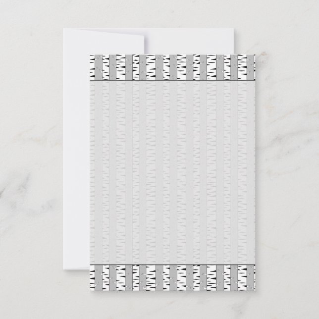 Carte De Correspondance Birch Trees Pattern Bland Black White (Devant)