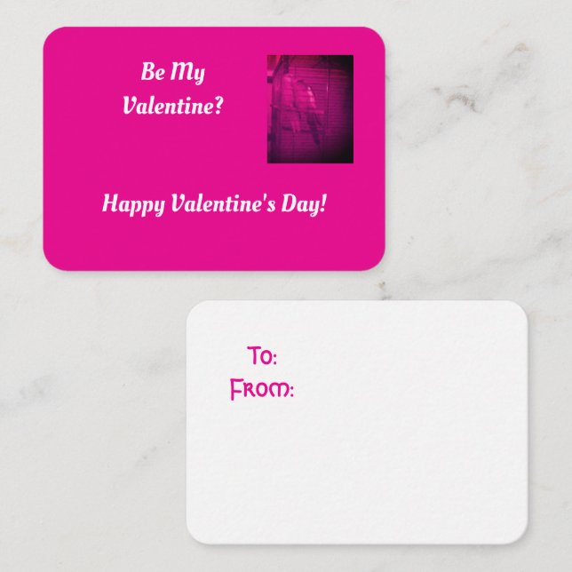 Carte De Correspondance Birds in Love Valentine's Day Note Cards (Devant / Derrière)