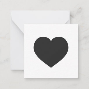 Carte De Correspondance Black Heart Love Note Cadeau Tag Grief
