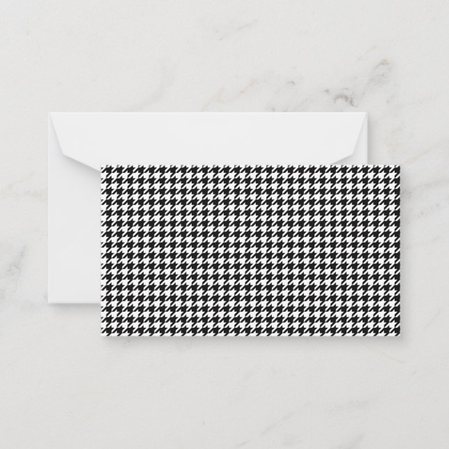 Carte De Correspondance Black White Houndstooth Tissue (Devant)