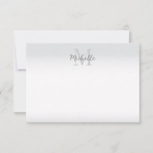 Carte De Correspondance Blanc élégant et points gris Personnalisé