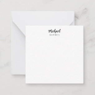 Carte De Correspondance Blanc Minimaliste Classique Élégant Simple