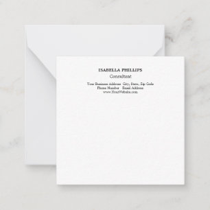 Carte De Correspondance Blanc Minimaliste Professionnel Simple Créatif