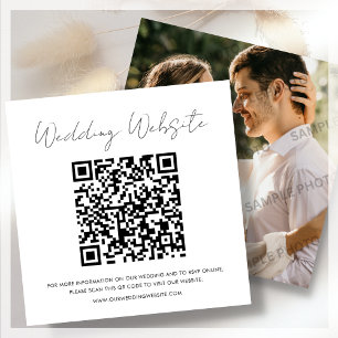 Carte De Correspondance Blanc   RSVP   Site Web du Mariage