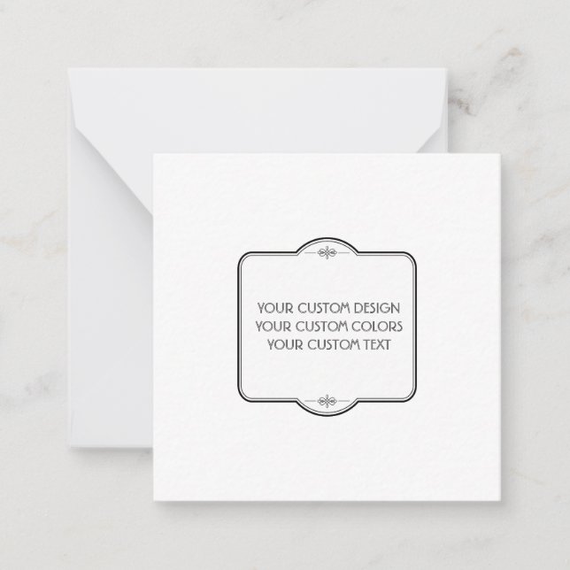 Carte De Correspondance BLANC Votre Design Ici - (Devant)