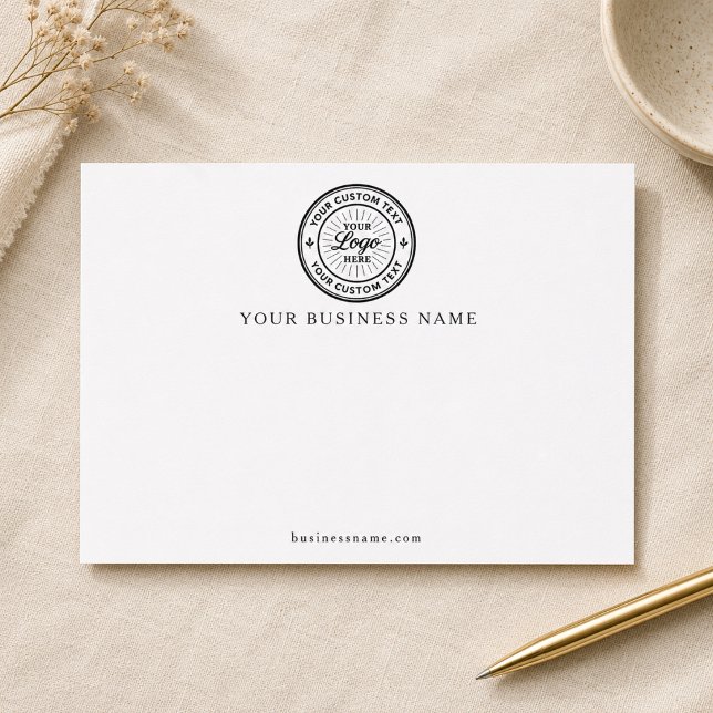 Carte de correspondance blanche avec logo d'entrep (Créateur téléchargé)