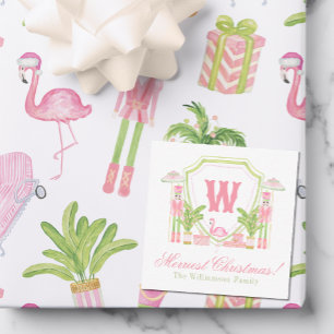 Carte De Correspondance Blason de monogramme de casse-noisette Palm Beach