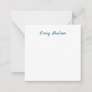 Carte De Correspondance Bleu Blanc Votre Nom Spécial Minimaliste Unique