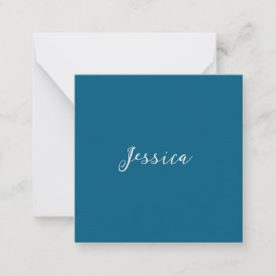 Carte De Correspondance Bleu Élégant Moderne Simple Professionnel Nom