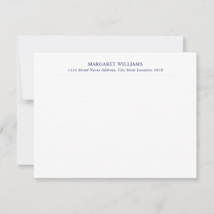 Carte De Correspondance Bleu marine Nom Adresse professionnelle