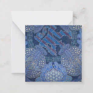 Carte De Correspondance Bleu Ornate Mosaic Art, Allemagne