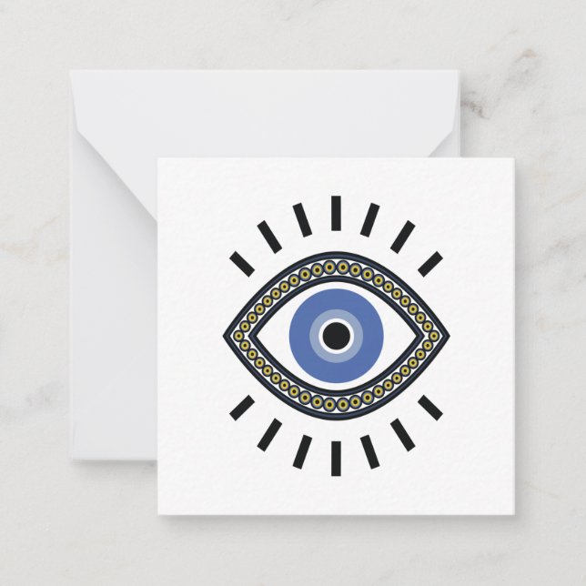 Carte De Correspondance Bleu protection oculaire perle amulet tradition gr (Devant)