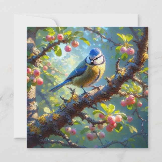 Carte De Correspondance Bleu Tit 1 (Devant)