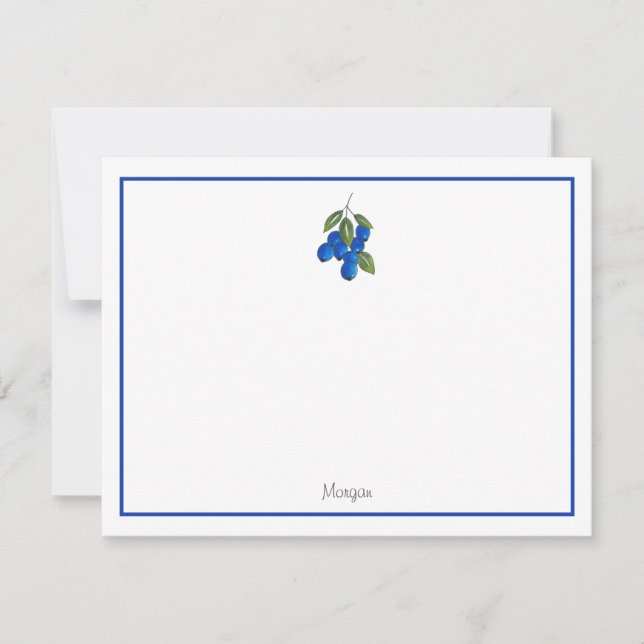 Carte De Correspondance Bleuets à main (Devant)