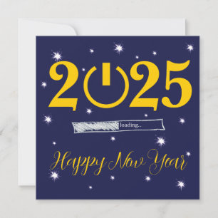 Carte De Correspondance Blue Card Happy new Year