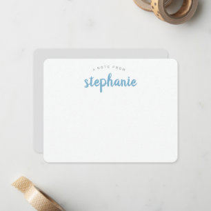 Carte De Correspondance Blue Lake Playful Script Personnalisé Plat