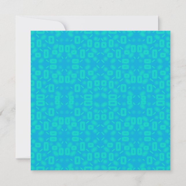 Carte De Correspondance Blue Turquoise Frosted Glass Motif Art Abstrait (Devant)