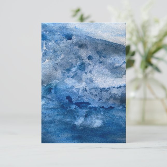 Carte De Correspondance Blue Wave Card (Debout devant)