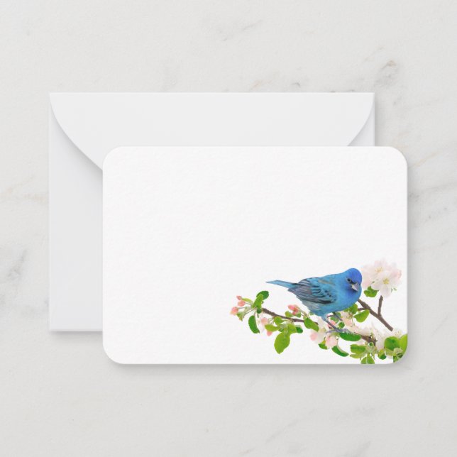 Carte De Correspondance Bluebird sur Apple Branch (Devant)