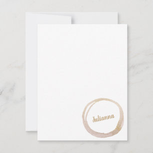 Carte De Correspondance Blush Gold Parties scintillant Cercle Abstrait Per