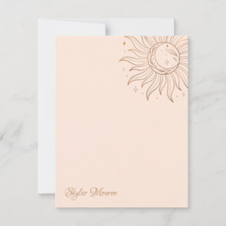Carte De Correspondance Blush solaire céleste