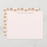 Boho Desert Rainbow Blush Stationery personnalisée