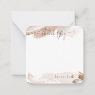 Carte De Correspondance Boho Joli Abstrait Merci Nom Personnalisé N