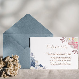 Carte De Correspondance Boho Pampas Floral Livres pour Baby Card