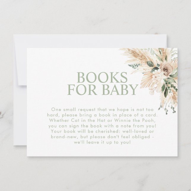 Carte De Correspondance Boho Sage Green Baby shower Demande de réservation (Devant)