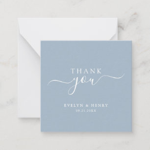 Carte De Correspondance Boho Script Dusty Mariage Budget Merci