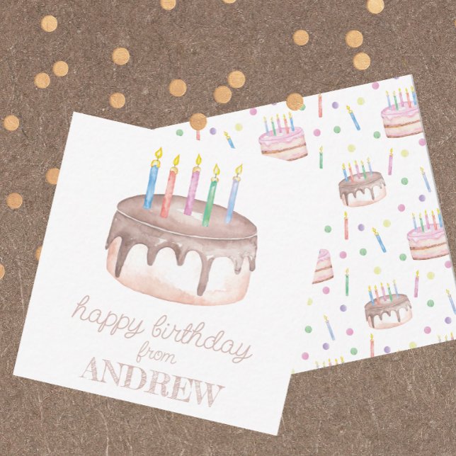 Carte De Correspondance Boîtier cadeau de gâteau d'anniversaire (Créateur téléchargé)