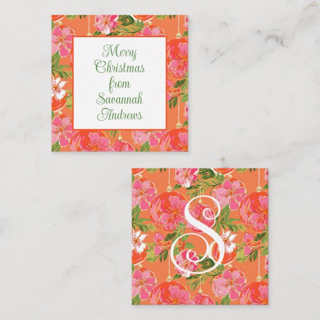 Carte De Correspondance Boîtier cadeau de Noël Palm Beach (Devant / Derrière)