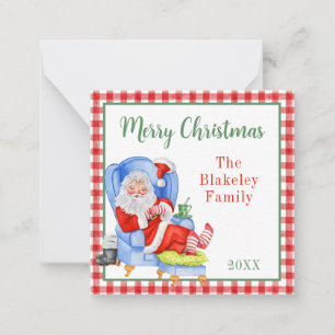 Carte De Correspondance Boîtier cadeau de Noël Père Noël