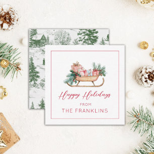 Carte De Correspondance Boîtier cadeau de Noël personnalisé