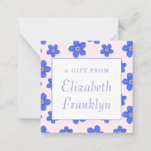 Carte De Correspondance Boîtier cadeau floral moderne pour fille personnal