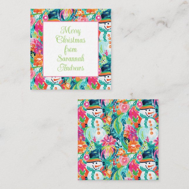 Carte De Correspondance Boîtier de Noël de Palm Beach (Devant / Derrière)