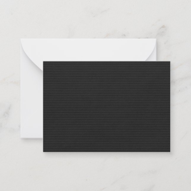 Carte De Correspondance Boîtier décoré en papier noir (Devant)