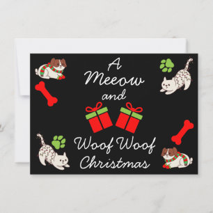 Carte De Correspondance Bonjour à Noël saisonnier des animaux mignons