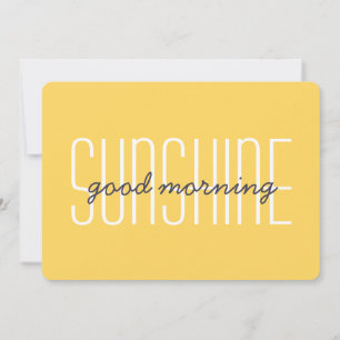 Carte De Correspondance Bonjour Soleil Typographie Jaune Heureux Mignon